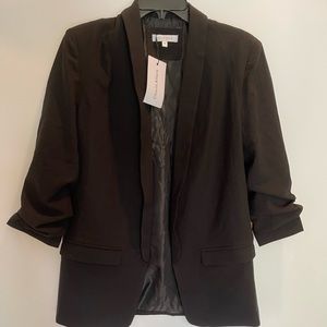 Charis Allure Women’s 3/4 Ruched Open Front Blazer Sz. Medium